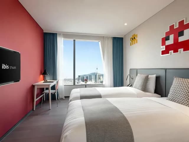 ibis Styles Ambassador Seoul Yongsan-Superior Twin Room-4