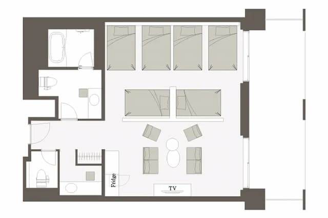 三井花園飯店 PRANA東京灣｜大眾浴場/免費接駁來往東京迪士尼-行政六人房: 露天陽台｜可帶不佔床兒童(0-5歲) 6位【不挑房】-3