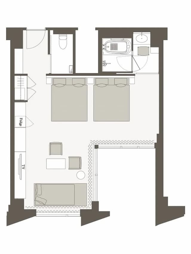 三井花園飯店 京都三條普米爾｜大浴場/京都文化博物館對面/烏丸御池站步行4分-精緻套房｜可帶不佔床兒童(0-5歲) 2位【不挑房】-4