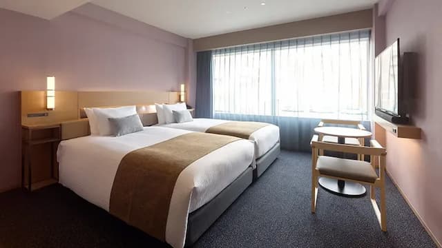 三井花園飯店 京都三條普米爾｜大浴場/京都文化博物館對面/烏丸御池站步行4分-豪華雙床房｜可帶不佔床兒童(0-5歲) 2位【不挑房】-1