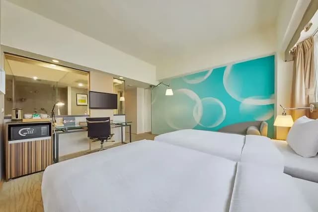 【高鐵假期】 台北凱撒大飯店2日自由行｜近台北車站、站前商圈-【常態促銷】- 綺幻客房(10坪-2小床-含早)-3