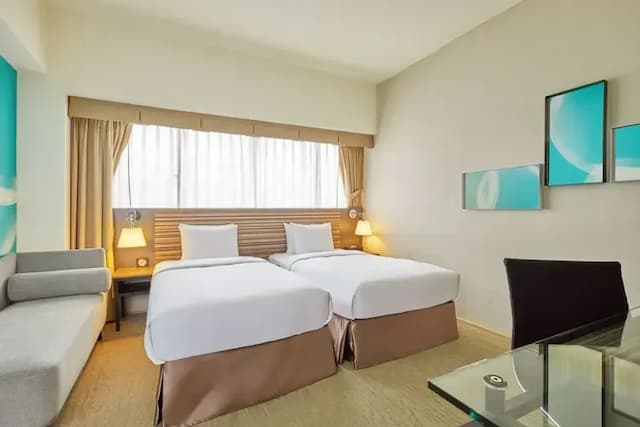 【高鐵假期】 台北凱撒大飯店2日自由行｜近台北車站、站前商圈-【常態促銷】- 綺幻客房(10坪-2小床-含早)-2