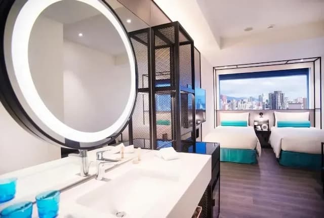 【高鐵假期】 凱達大飯店．台北2日自由行｜近龍山寺站、附泳池-【常態促銷】- 精緻雙床房(2小床-含早)-1