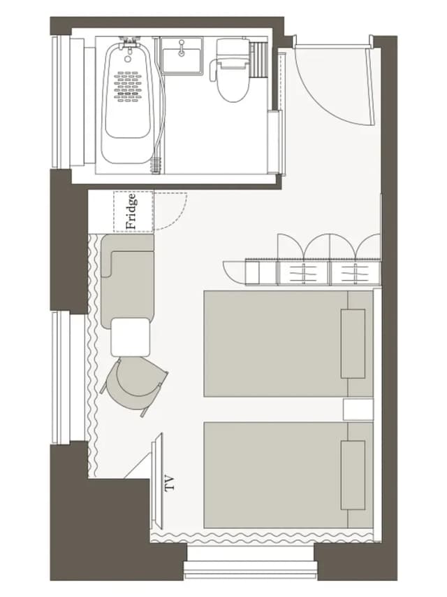 三井花園飯店 仙台｜頂樓大眾浴場/廣瀨通站步行3分-高級角隅雙床房｜可帶不佔床兒童(0-5歲) 2位【禁菸，不挑房】-5