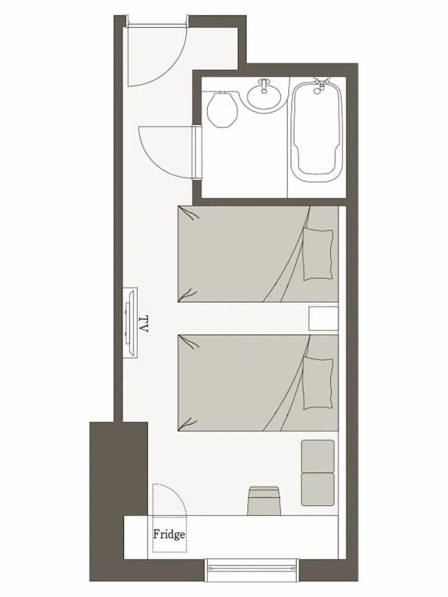 三井花園飯店 岡山｜大眾浴場/岡山站步行2分-現代雙床房□禁煙□2人使用｜可帶不佔床兒童(0-5歲) 2位【不挑房】-7
