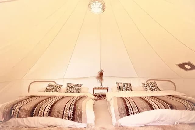 露悠悠露營區 | 神殿帳篷大空間含冷氣！ 戲水池、遊戲區，親子首選！-【神殿帳篷區】波西迷亞風-2