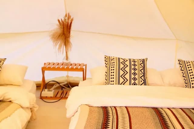 露悠悠露營區 | 神殿帳篷大空間含冷氣！ 戲水池、遊戲區，親子首選！-【神殿帳篷區】波西迷亞風-3