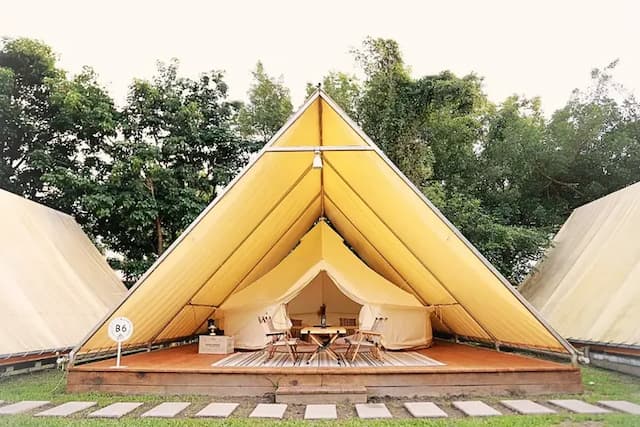 露悠悠露營區 | 神殿帳篷大空間含冷氣！ 戲水池、遊戲區，親子首選！-【神殿帳篷區】波西迷亞風-1