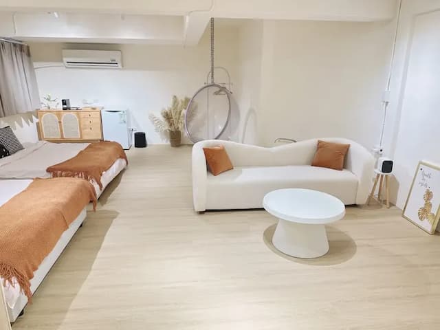 Homiday-Have a good sleep ~ Quadruple room 302, double room available on weekdays, 2 minutes' walk from Guoguang Passenger Transport Puli Station, self-service check-in-9