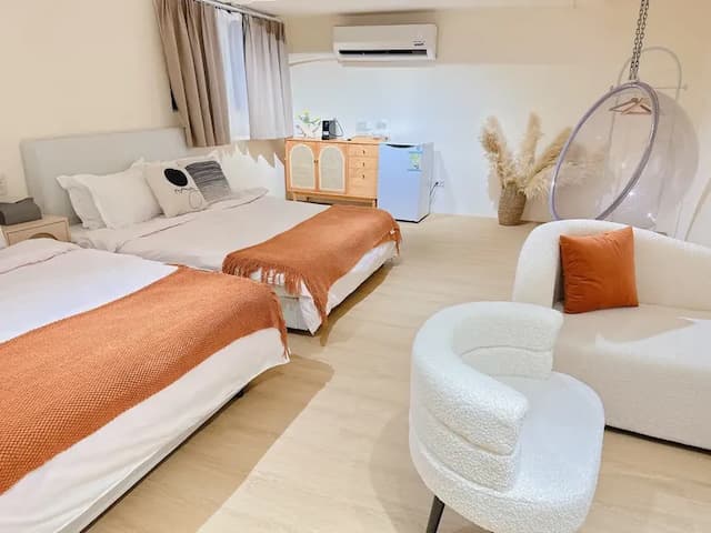 Homiday-Have a good sleep ~ Quadruple room 302, double room available on weekdays, 2 minutes' walk from Guoguang Passenger Transport Puli Station, self-service check-in-8