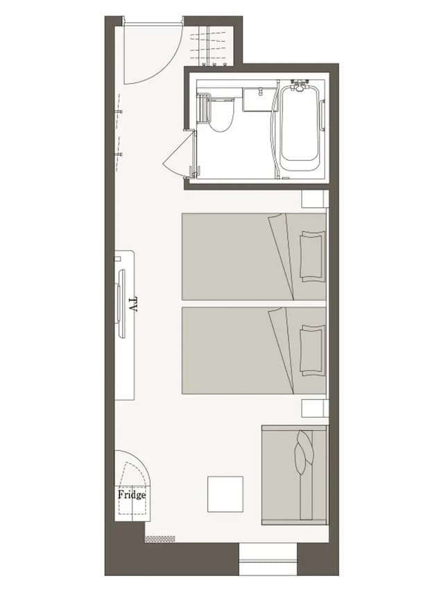 三井花園飯店 福岡中洲｜中洲川端站步行2分/方便至中洲屋台橫丁-標準雙床房: 沙發床+浴缸 3人使用｜可帶不佔床兒童(0-5歲) 2位【不挑房】-6