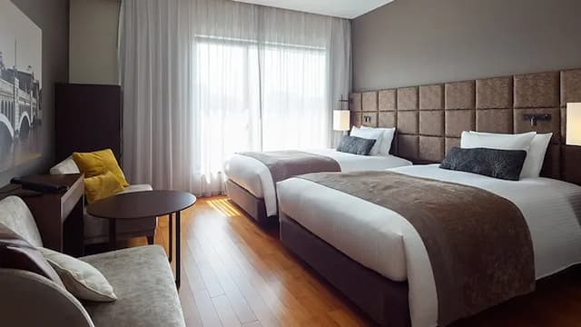 三井花園飯店 大阪普米爾｜中之島美術館步行4分/渡邊橋站步行4分-<Premier Floor>高級雙床房 [禁菸]｜可帶不佔床兒童(0-5歲) 2位【不挑房】-1