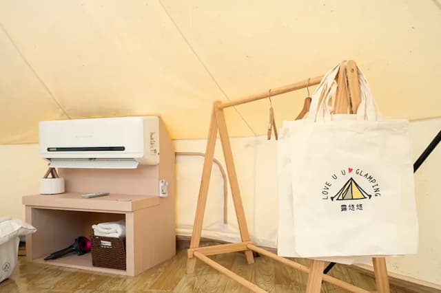 露悠悠露營區 | 神殿帳篷大空間含冷氣！ 戲水池、遊戲區，親子首選！-【神殿帳篷區】森林原木風-4