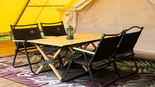 露悠悠露營區 | 神殿帳篷大空間含冷氣！ 戲水池、遊戲區，親子首選！-【神殿帳篷區】森林原木風-6