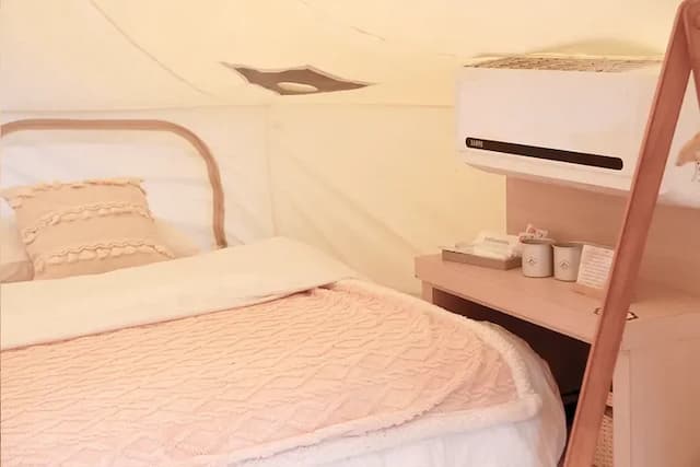 露悠悠露營區 | 神殿帳篷大空間含冷氣！ 戲水池、遊戲區，親子首選！-【神殿帳篷區】森林原木風-2