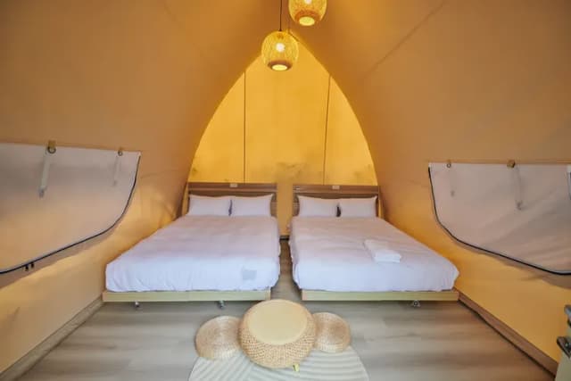 杉棲山丨旭 ｜獨家8折起！新開幕營區、湖畔景色、附設冷暖氣-四人帳-2