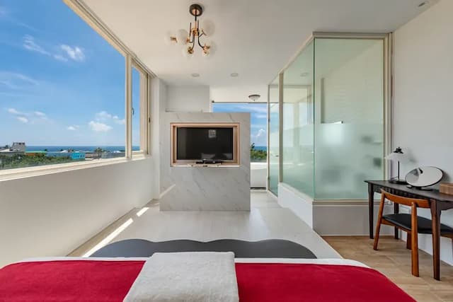 Sunset Mu Style Inn-Superior Double Room with Balcony and Sea View-5