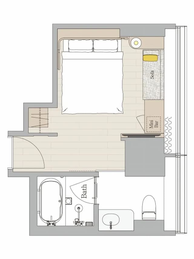 三井花園飯店 橫濱港未來普米爾｜露天泳池/港灣未來站步行4分-高級加大雙人床房: 附沙發｜可帶不佔床兒童(0-5歲) 1位【不挑房】-3