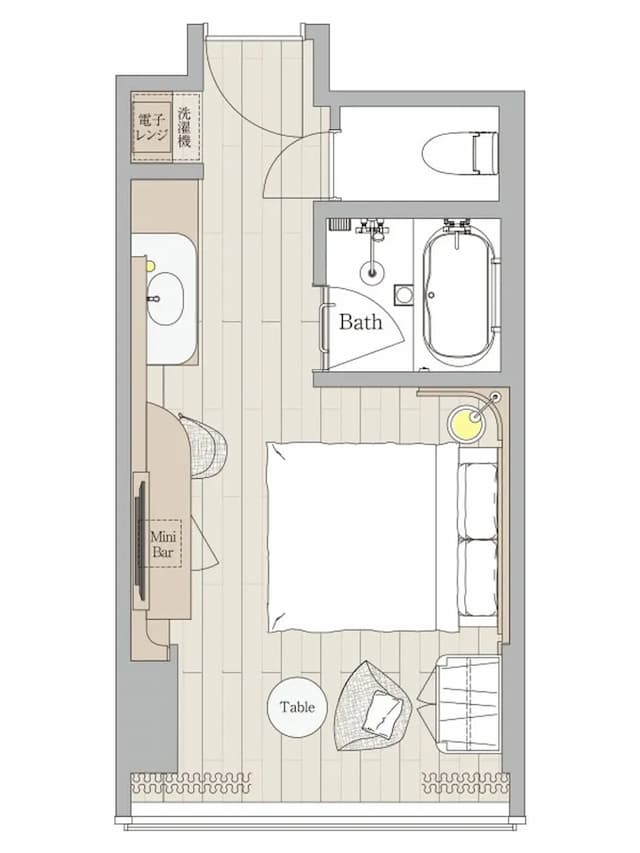三井花園飯店 橫濱港未來普米爾｜露天泳池/港灣未來站步行4分-高級加大雙人床房: 附微波爐和洗衣機｜可帶不佔床兒童(0-5歲) 1位【不挑房】-3