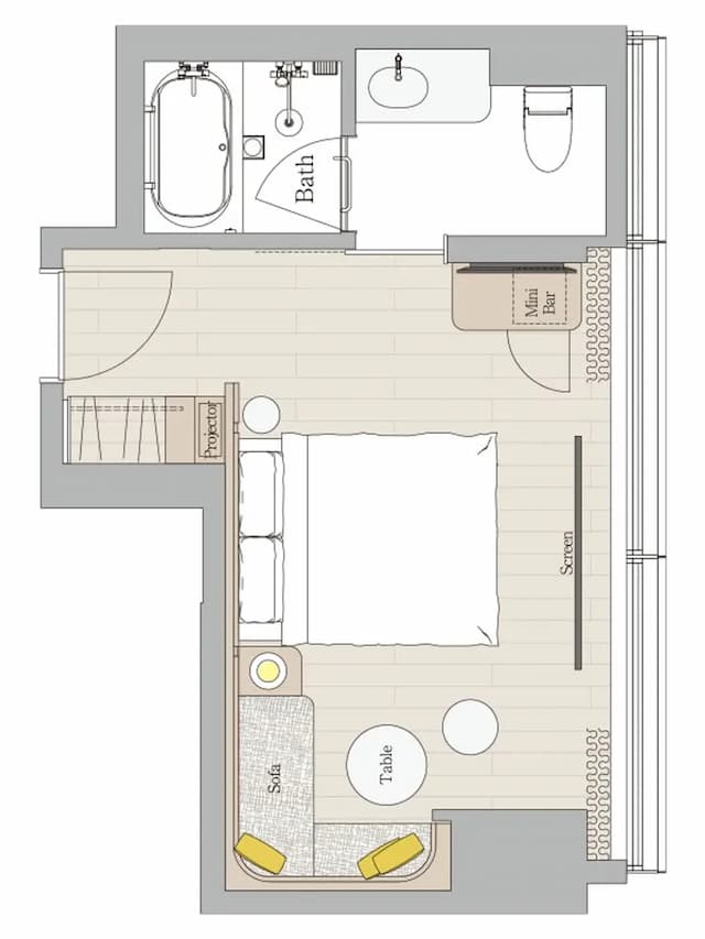 三井花園飯店 橫濱港未來普米爾｜露天泳池/港灣未來站步行4分-豪華加大雙人床房: 附投影機｜可帶不佔床兒童(0-5歲) 1位【不挑房】-3
