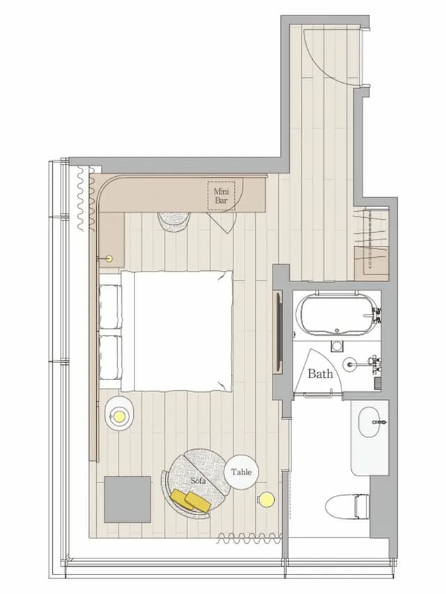 三井花園飯店 橫濱港未來普米爾｜露天泳池/港灣未來站步行4分-豪華角隅特大雙人床房｜可帶不佔床兒童(0-5歲) 1位【不挑房】-4