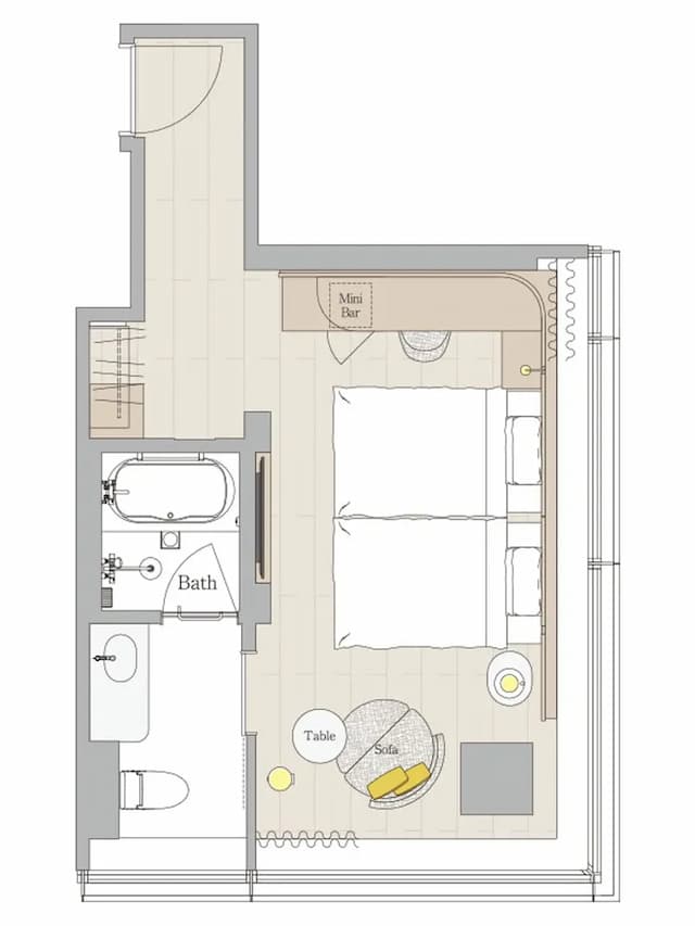 三井花園飯店 橫濱港未來普米爾｜露天泳池/港灣未來站步行4分-豪華角隅雙床房｜可帶不佔床兒童(0-5歲) 2位【不挑房】-3