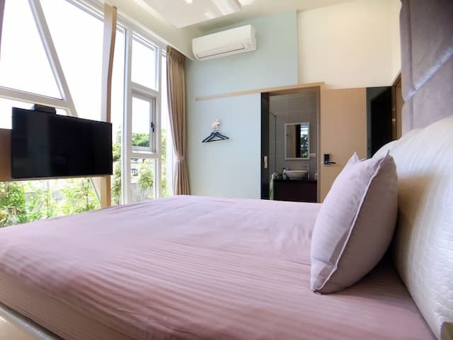 麗筑藝術親子民宿 | 公主馬車兒童床、溜滑梯-溫馨貴族雙人房-2