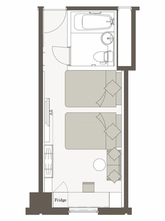 三井ガーデンホテル札幌-Moderate Twin Room (3 beds) (Smoking)｜お子様（0～5歳）3名様まで添い寝可能【お部屋選択不可】-3