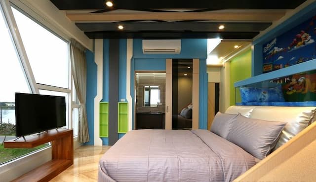 麗筑藝術親子民宿 | 公主馬車兒童床、溜滑梯-歡樂米奇親子房-3