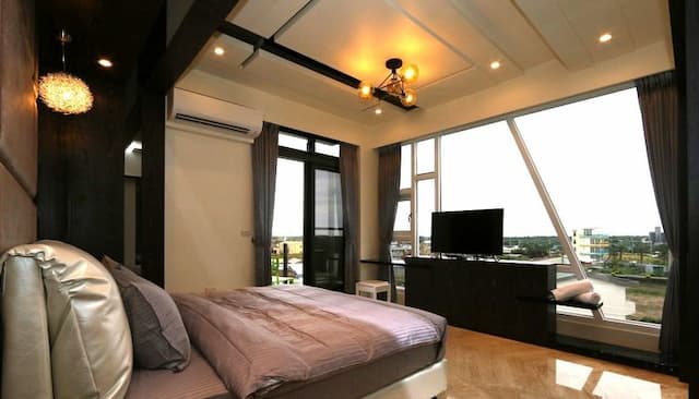 麗筑藝術親子民宿 | 公主馬車兒童床、溜滑梯-景觀日出雙人房-3