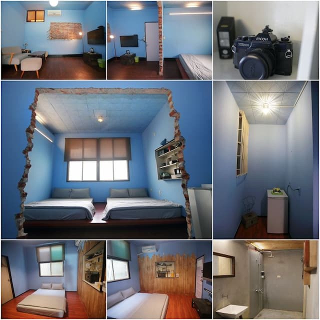 巧寓 Ciao Yu 民宿 | 台南包棟 | 懷舊老宅 | 三條港文化×安平運河×國華街×安平老街-2樓包層5-8人 | 雙人房*1, 四人房*1-1