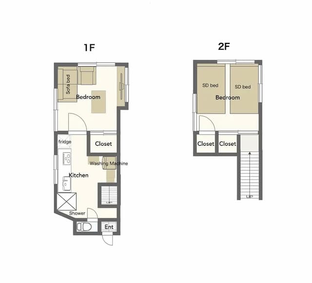 彌生町1丁目｜4人包棟/西新宿五丁目站步行11分/一線直達新宿站4分-包棟: 最多4人-4