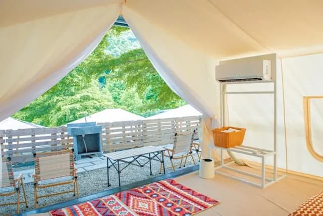 森光秘境露營區 | 獨家8折起！奢華懶人露營新選擇，帳篷附設冷暖氣-遊牧帳-3