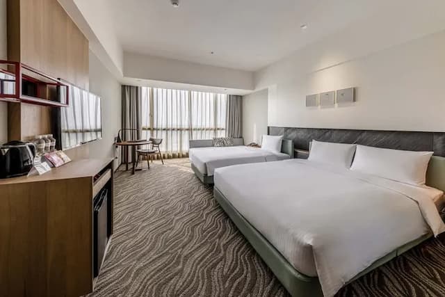 新悦花園酒店｜親子主題、寵物友善-【2026 春節專案】精緻三人房(一大+一小床)-1