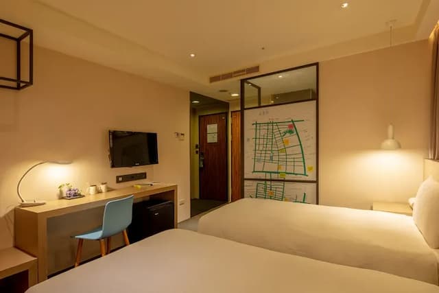 谦商旅东门馆-Accessible Twin Room (Windowless)-2