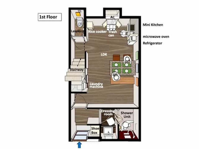アメ横・上野公園徒歩圏内/2ベッドルーム一軒家貸切/42㎡/最大8名-一軒家貸切｜2ベッドルーム｜最大8名-3