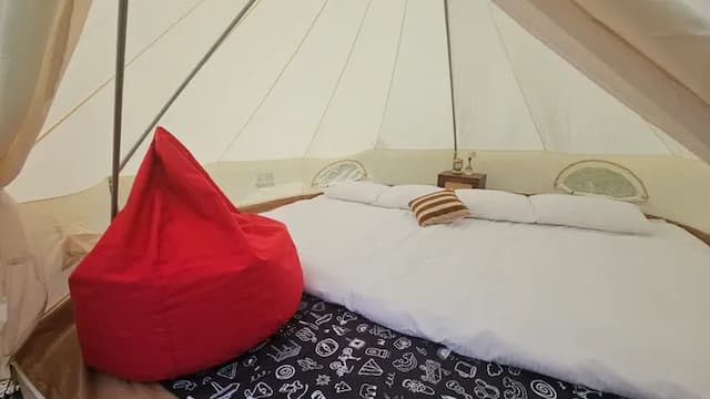 櫻家小築 | 全新開幕！一泊一食+獨立衛浴-鐘型帳4帳包區-6