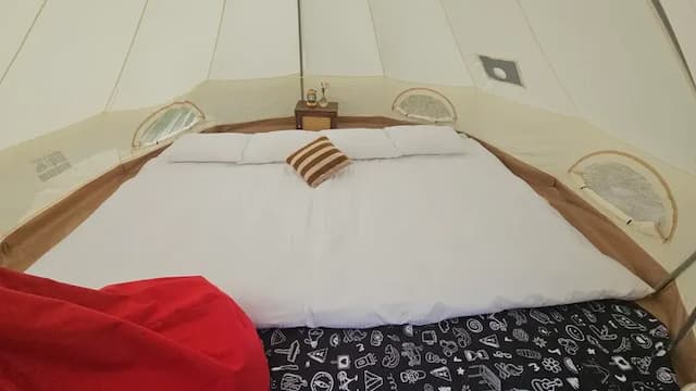 櫻家小築 | 全新開幕！一泊一食+獨立衛浴-鐘型帳4帳包區-5