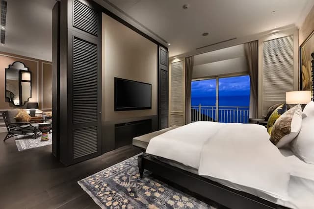 遠雄悅來大飯店-豪華海景套房(一大床)｜早餐+海洋公園門票-4