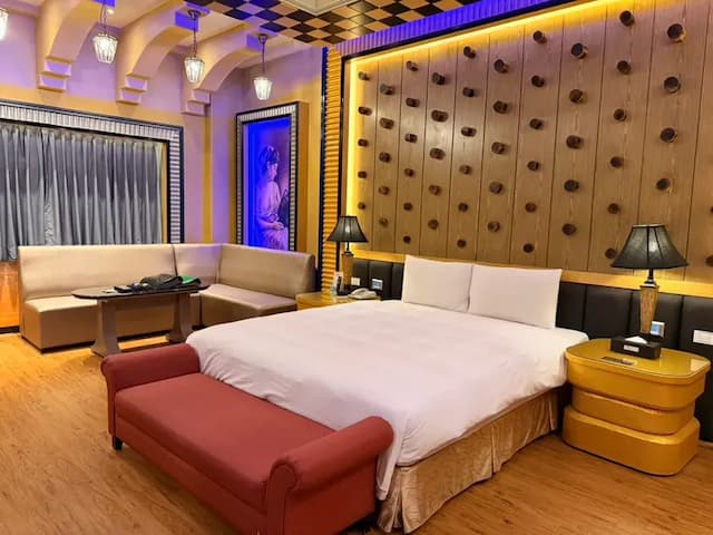 薇風精品汽車旅館 l 免費早餐-豪華雙人房 - 附設KTV-5