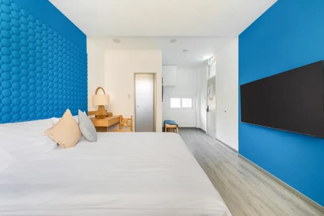 台南友愛有愛智能入住旅店-豪華加大雙人床房-11