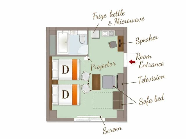 RESI STAY BRIX-ダブルベッド２台、ソファベッド１台-15