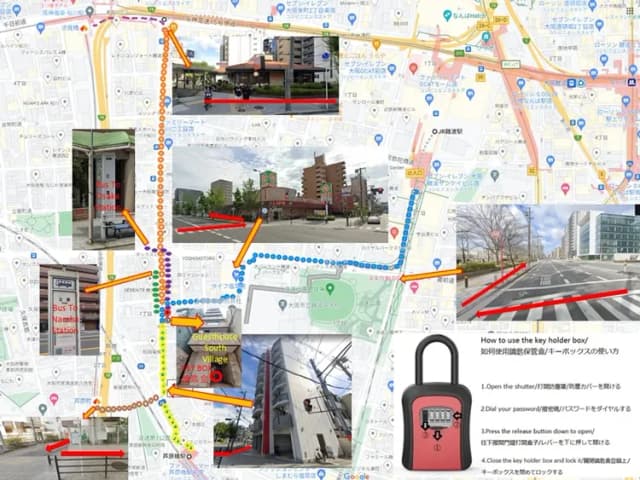 Within walking distance of Airport Bus Terminal/JR Namba Station, 5 minutes walk from JR Ashiharabashi Station, 1 room per floor-South Village 501-6