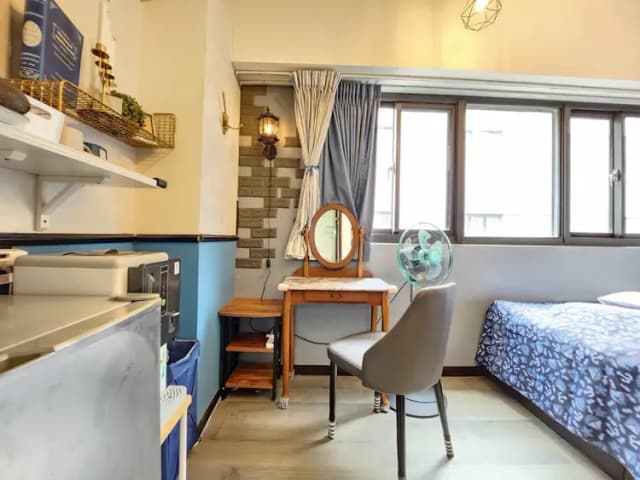 ❤一中安心租屋社❤有統編收據-大間3B雙人房(180x186cm加大雙人床)【不需走樓梯】●窗戶面向住宿區露天走廊-6