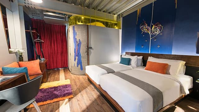 曼谷梅斯泰爾車庫飯店（MeStyle Garage Hotel - SHA Extra Plus）-標準雙床房（含早餐）（Standard Twin room（Included Breakfast）-3