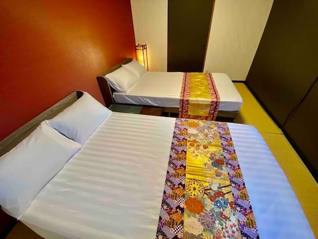 ⑳❤️Osaka Namba 西成 天下茶屋❤️関空直結❤️USJまで30分！！WiFi、 米無料-9-person room-3