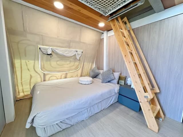 山見懶人露營 | 星球帳上下鋪！獨立衛浴含冷氣！自助式露營體驗-【自助式懶人露營】帆船帳-3