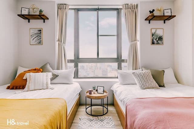 台南海安藝術公寓民宿｜緊鄰神農街/海安路美食商圈-高級四人房-貳4Ａ-1