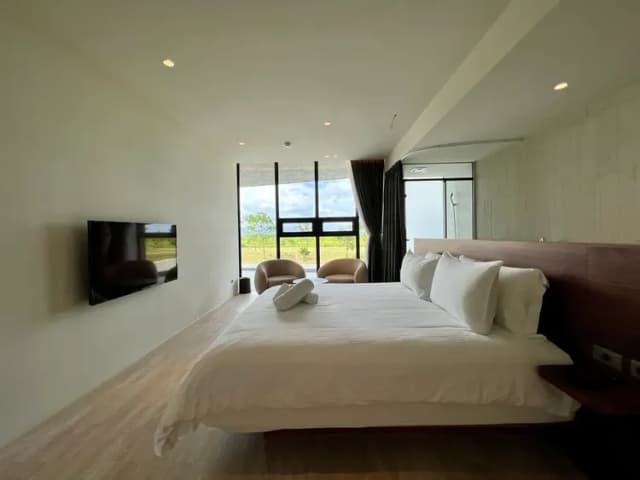 Ningxia Light-Sea View Double Room with Bathtub-1