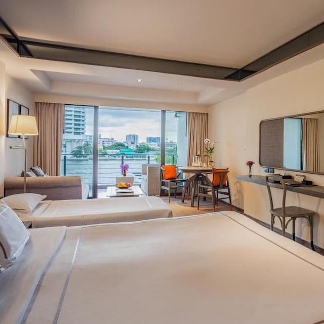 曼谷里瓦蘇里亞酒店 (Riva Surya Bangkok - SHA Extra Plus)-河景高級雙人或雙床間 - 帶陽台 (不附早餐) (Premium Riva Room -room only)-5